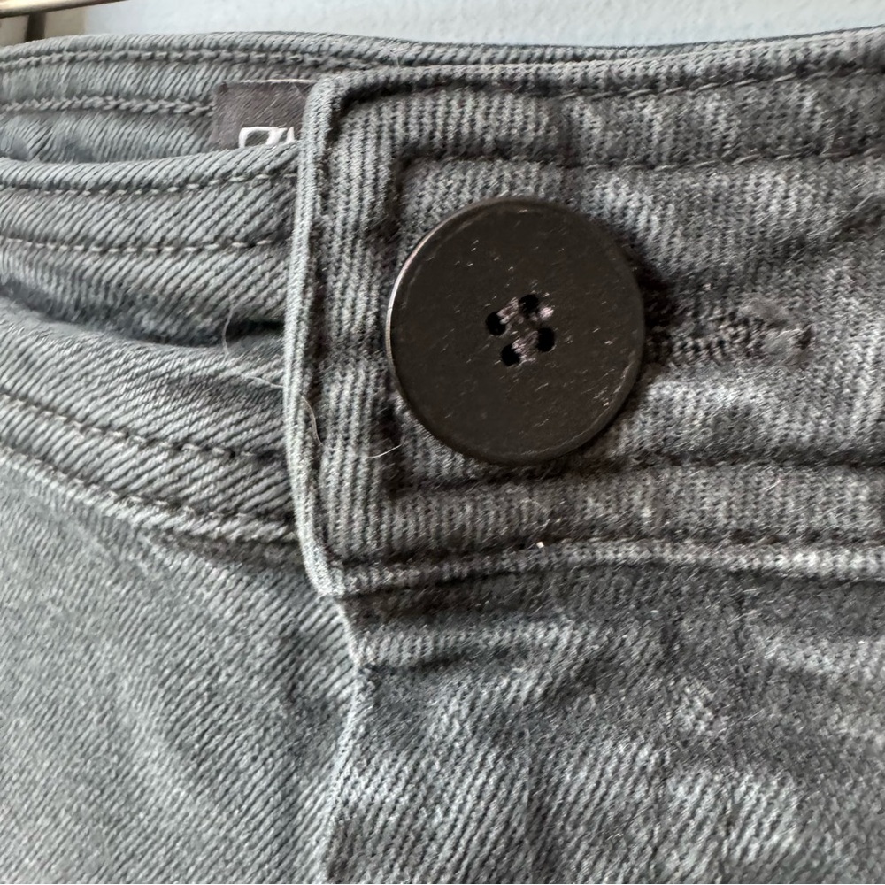 ZARA The Marine Straight Hi Rise Wide Leg Raw Hem Jeans Faded Black. Women’s 4 - Picture 5 of 12